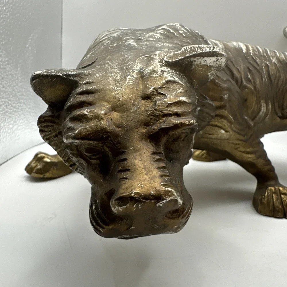 vintage prowling tiger Made Of Some Type‎ Of Metal Although It's Not Magnet